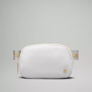 lululemon athletica White and Gold Crossbody Belt Bag